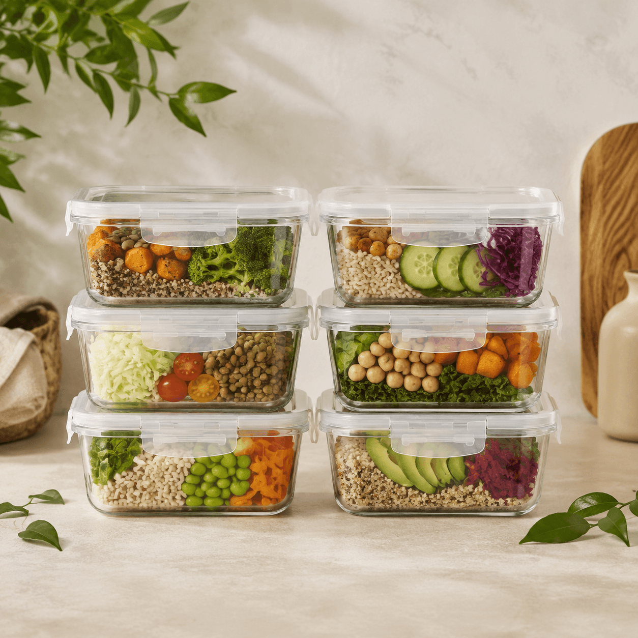 Glass Meal Prep Containers — Main